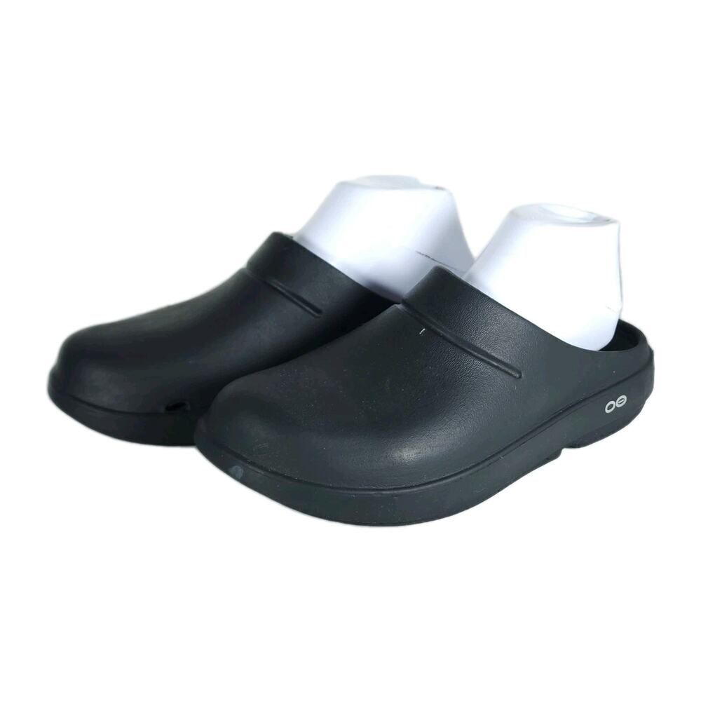 OOFOS Unisex OOcloog Recovery M9 / L11 Black Slip On Comfort Clogs Shoes